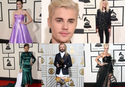 Grammy-2016 „divat flop csillag - bajusz Bieber, piszkos cipő Mosshart-al és nevetséges jelmezek (2. rész