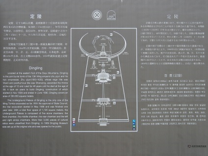 Mormintele împăraților din dinastia Ming, care vizitează mormântul lui Dinlin
