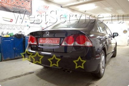 Honda civic 2007 Настанова парктроника, замка на капот і замку на кпп