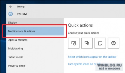 Cum se adaugă în fereastra centrului de notificare 10 propriile butoane de acțiune rapidă
