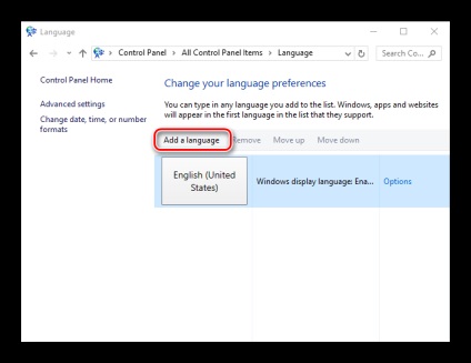 Modificarea limbii de interfață în Windows 10