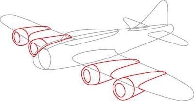 Cum să desenezi o aeronavă militară în etape cu o instrucțiune pas cu pas a creionului