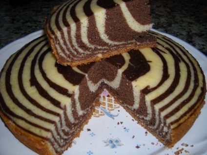 Hogyan készítsünk zebra torta otthon - hogyan kell főzni egy torta recept lépésről lépésre zebra