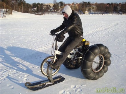 Як зробити снігохід з велосипеда