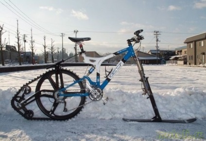 Як зробити снігохід з велосипеда
