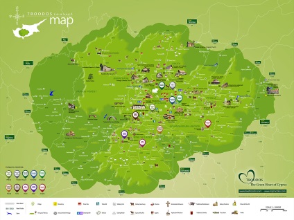 Munții Cipru troodos - natura cyprus - vile din Cipru - satele din Cipru - vizită în Cipru -