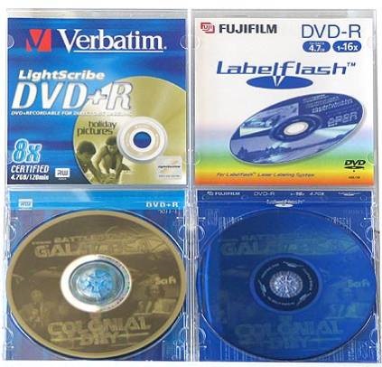 Labelflash împotriva tehnologiei lightscribe de marcare dvd