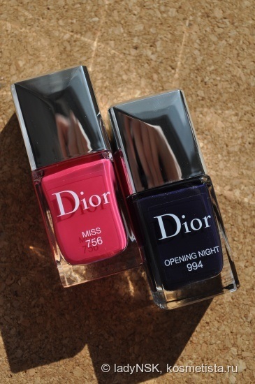 Лаки dior vernis couture colour gel shine and long wear nail lacquer відтінків 756 miss та 994