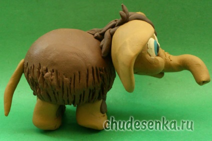 Mamontenok din plastilină (plastilină) Mamontenok din plasticină