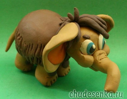 Mamontenok din plastilină (plastilină) Mamontenok din plasticină