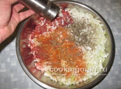 Manties (miel, kurdyuk, ceapa) - gătit pentru bărbați