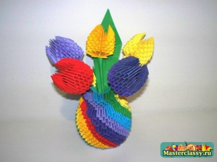 Moda vaza de flori origami