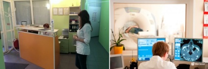 Mirt de diferite organe ale corpului și primirea de medici în centrul de tomografie im