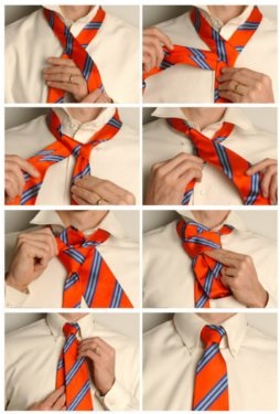 Un ajutor vizual pentru legarea unei cravate