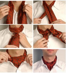 Un ajutor vizual pentru legarea unei cravate