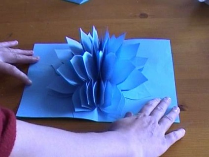 Об'ємна листівка з квіткою - майстер-клас, листівки своїми руками