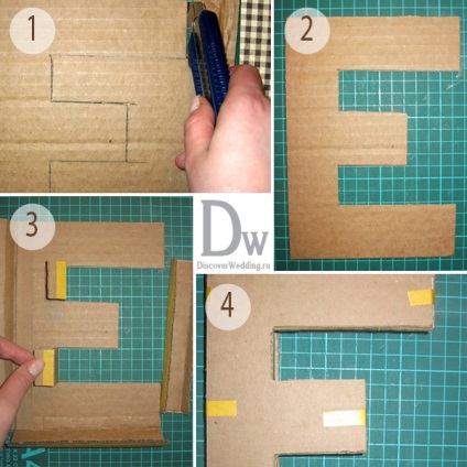 Scrisori tridimensionale din carton ondulat de carton ondulat