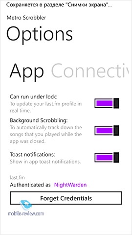 Program áttekintése-Scrobbler a Windows Phone