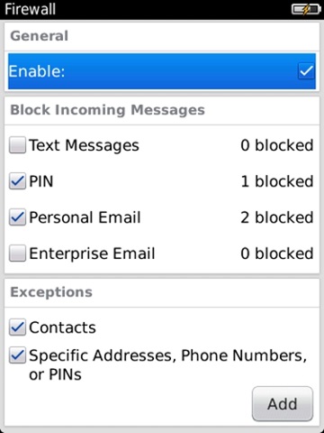 Про те, як блокувати вхідні повідомлення в blackberry, blackberry в росії