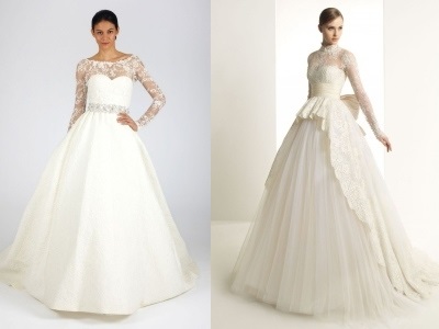 Пишні весільні сукні з рукавами різноманіття вишуканості