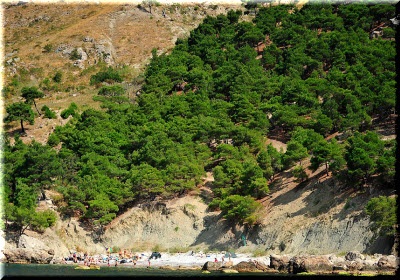 Beach füge Balaklava (Szevasztopol) fotók, irányokat, áttekintésre, leírások