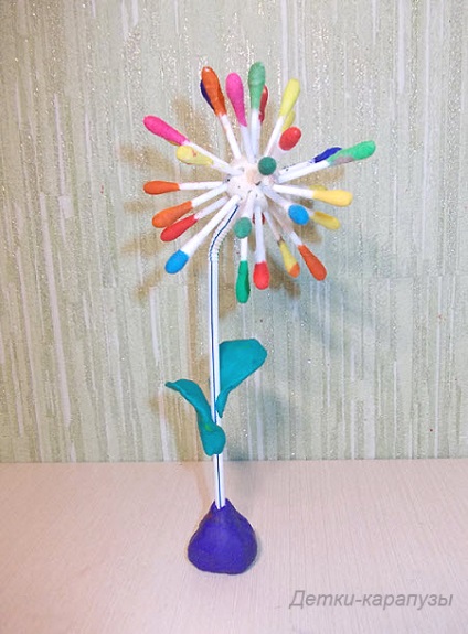 Artizanat din flori de plasticine din plasticină