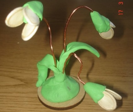 Artizanat din flori de plasticine din plasticină