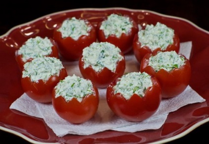 Tomate umplute cu brânză moale și verde - restaurant acasă