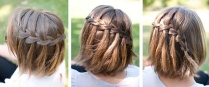 Frizurák zsinórra rövid haj a lányok szakaszos fotó
