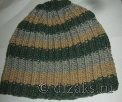 Pălărie simplă pentru tricotat, tricotată cu bandă elastică, design dizax - accesorii