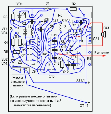 Receptor simplu de pe microcip