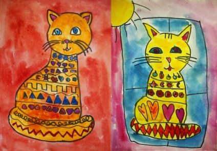 Pisici pictate