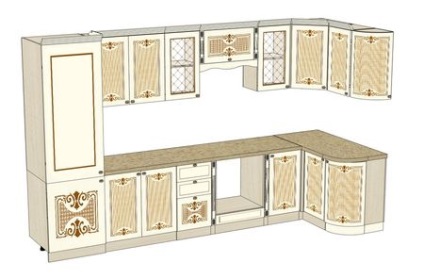 Dimensiuni set de bucătărie pentru modele standard de bucătărie mici, scheme