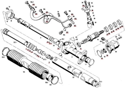 Repararea raftului de direcție Audi