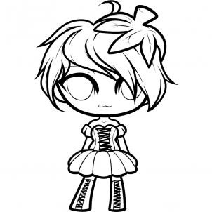 Desenând o fată chibi într-un costum de dovleac