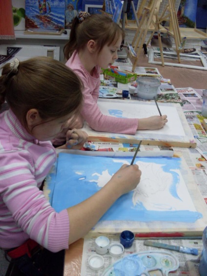 Малюємо ангела з дітьми за мотивами картини Євгенії Гапчинської