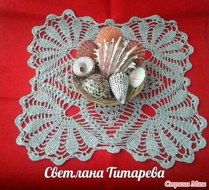 Șervețelul de dantelă, ca element de decor - tricotat - țara mamă