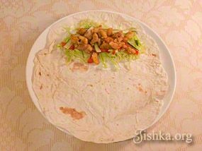 Shawarma - otthon recept egy fotó