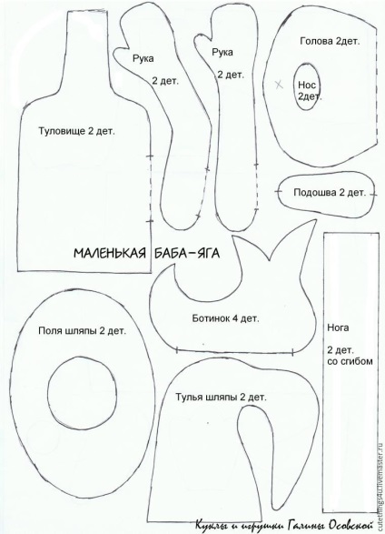 Шиємо маленьку бабу-ягу - ярмарок майстрів - ручна робота, handmade