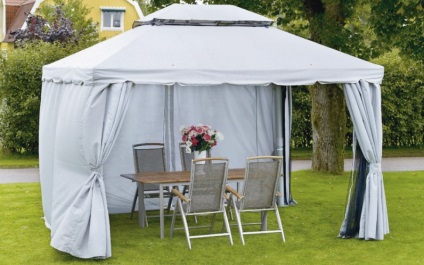 Folding gazebo pentru a da, nasha besedka