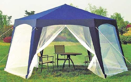 Folding gazebo pentru a da, nasha besedka