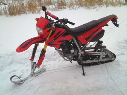 Снігохід з мотоцикла своїми руками