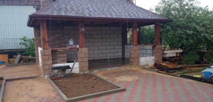 Construim un pavilion din cărămidă, realizat din blocuri sau clădiri