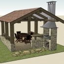 Construim un pavilion din cărămidă, realizat din blocuri sau clădiri