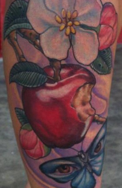 Tatuaj Apple - înțeles, desene și fotografii de tatuaje