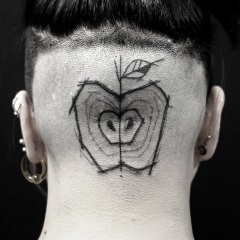 Tattoo Apple - sensul, desene și fotografii de tatuaj