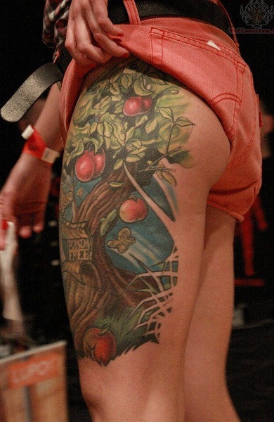 Tattoo Apple - sensul, desene și fotografii de tatuaj