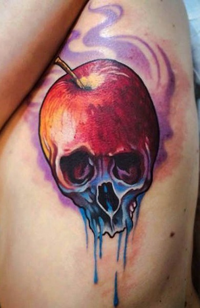 Tatuaj Apple - înțeles, desene și fotografii de tatuaje