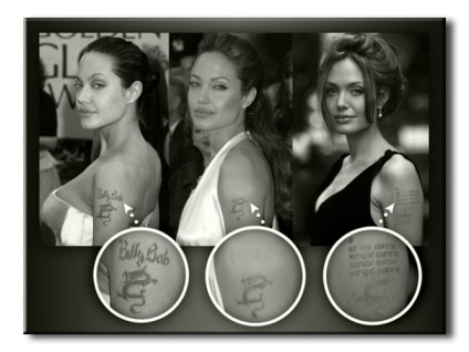 Tatuaje Angelina Jolie (angelina jolie voight), un articol al lui Luhr uscat