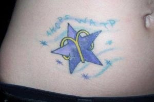 Tattoo arie foto - constelație în tatuaj masculin și feminin, yurtz îndrăzneț